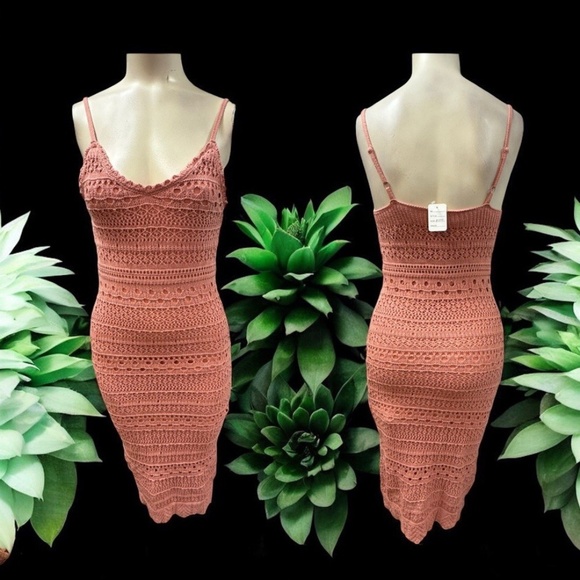 Freshman,Dress Summer,Rosewood,Sz Xs,Cotton-Acrilyc,Knee Length,Strap,Low-cut.! - Picture 1 of 11